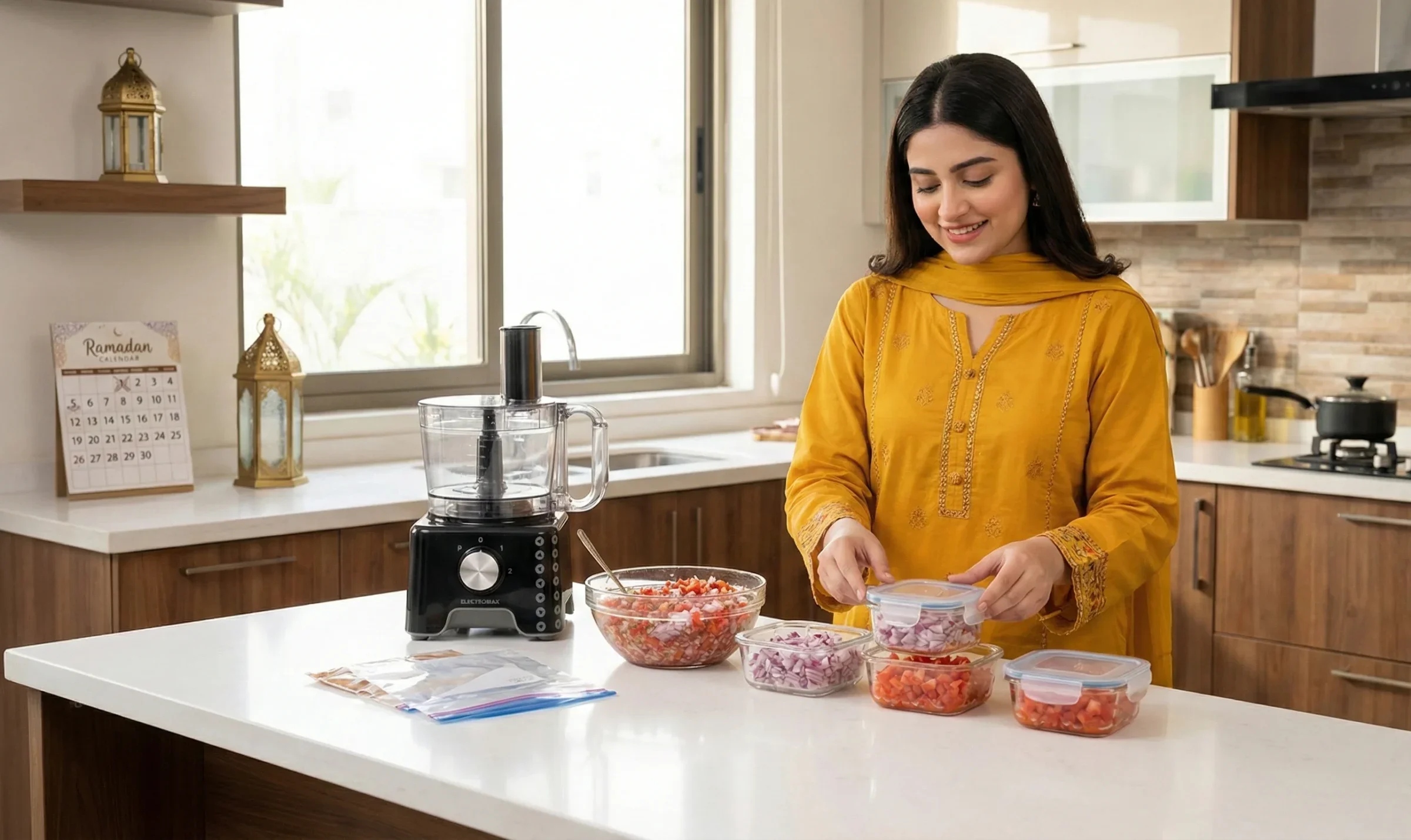 Onion & Tomato Prep Fast for Ramadan: Portioning Workflow (Chopper Method + Storage)