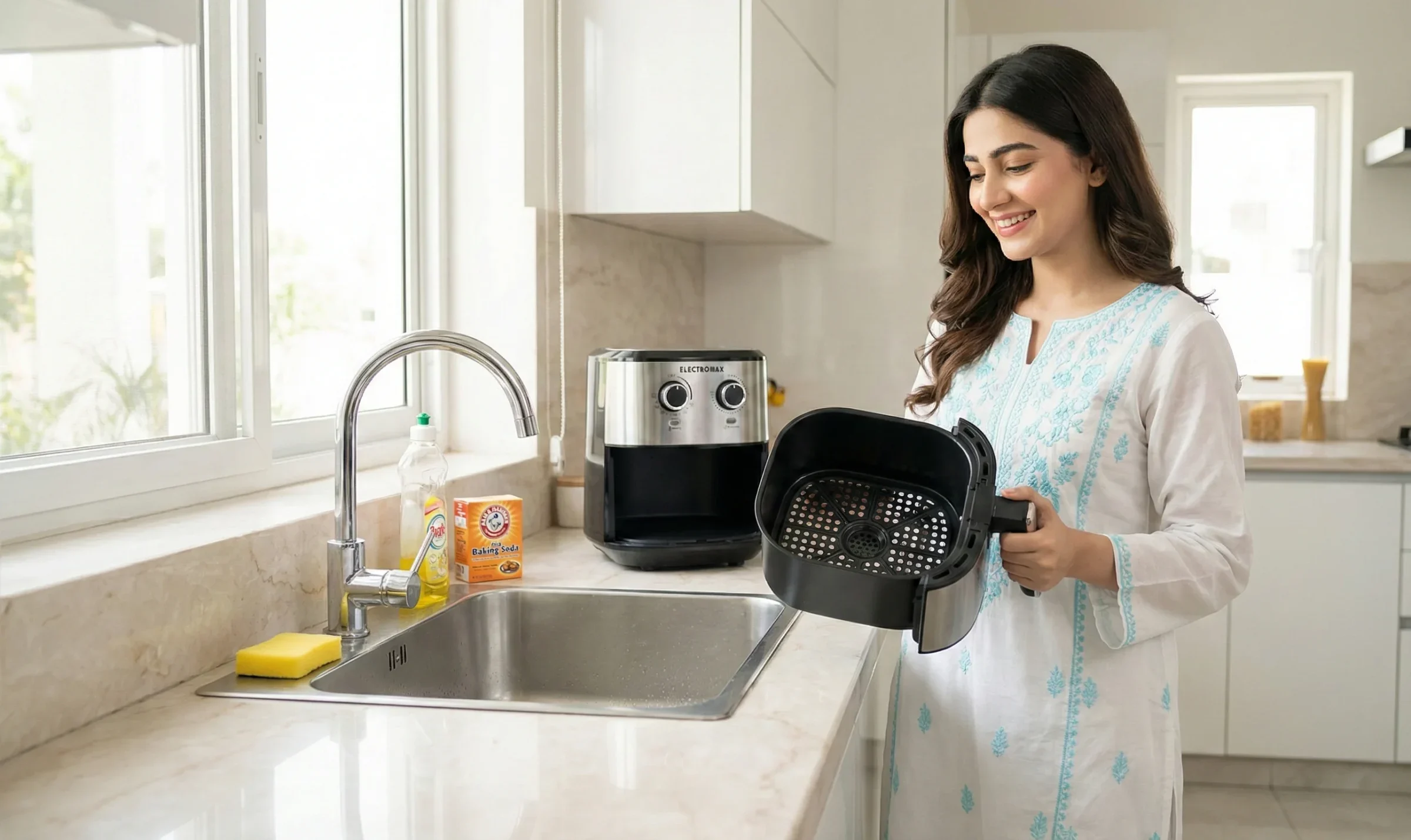 How to Clean an Air Fryer Basket (Remove Smell + Sticky Oil) — Step-by-Step